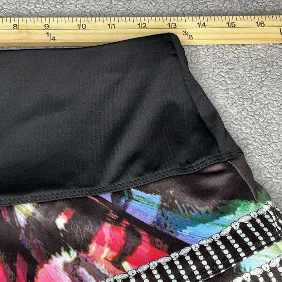 Lucky in Love Skort Womens Small Black Multicolor Tennis Ruffle Built-In Shorts - Picture 3 of 7